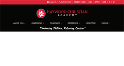 Desktop Screenshot of haywoodchristianacademy.org