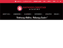 Tablet Screenshot of haywoodchristianacademy.org